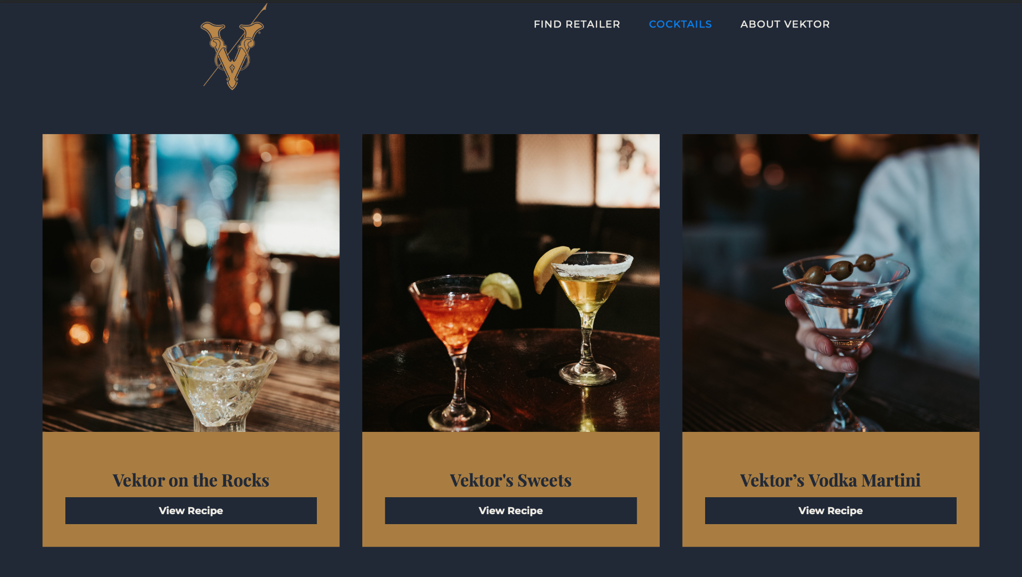 Vektor Vodka cocktail page